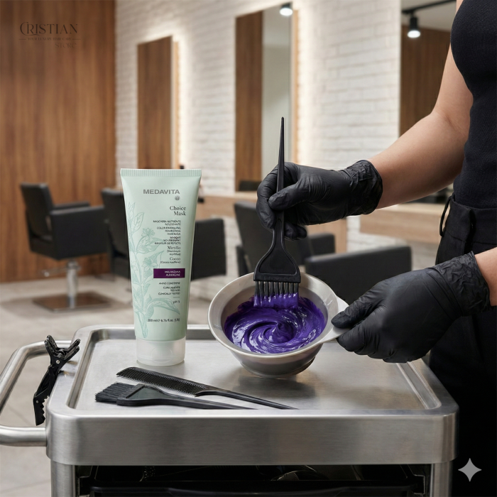 Masca Nuantatoare Medavita Choice Mask Aubergine - Culoare Violet Melanzana [5]