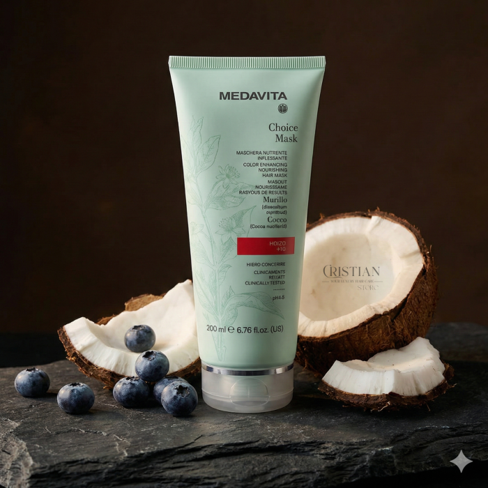 Masca Nuantatoare Medavita Choice Mask Rosso pentru Par Roscat [3]