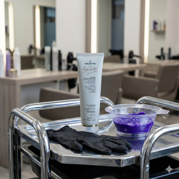 Masca Nuantatoare Medavita Ice Blonde - Pigment Rece si Acid Hialuronic [4]