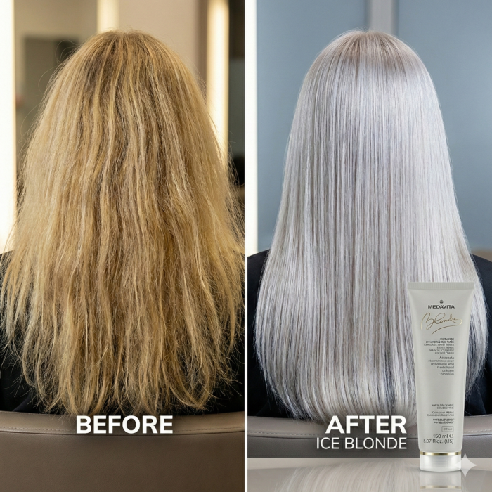 Masca Nuantatoare Medavita Ice Blonde - Pigment Rece si Acid Hialuronic [5]