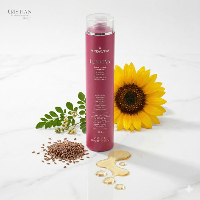 Sampon Acidifiant Medavita Luxviva Post Color - Protectia Culorii si pH 4.6 [3]