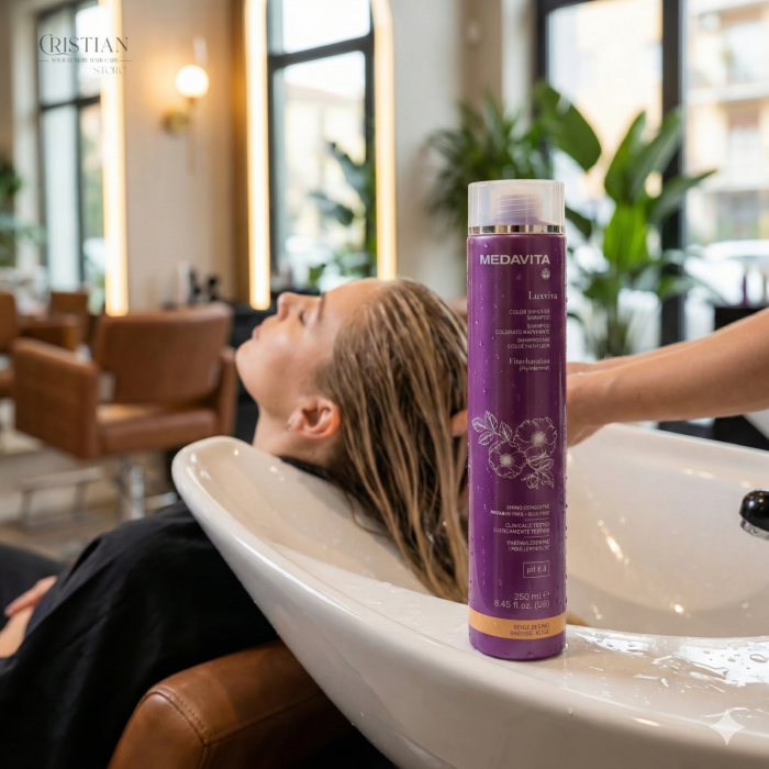 Sampon Nuantator Medavita Luxviva Beige Shampoo pentru Blond Nisipiu [4]