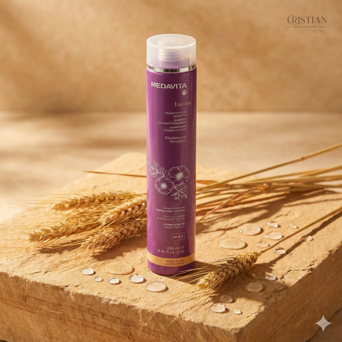 Sampon Nuantator Medavita Luxviva Beige Shampoo pentru Blond Nisipiu [3]