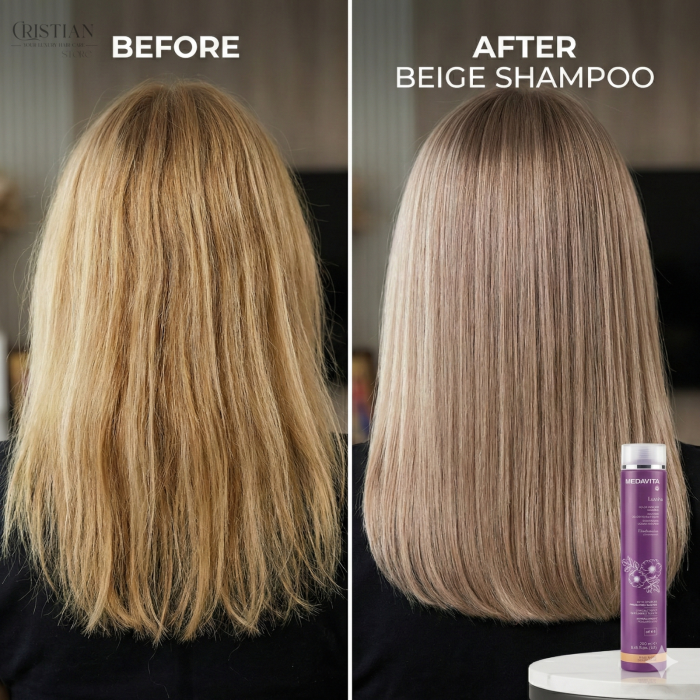 Sampon Nuantator Medavita Luxviva Beige Shampoo pentru Blond Nisipiu [5]