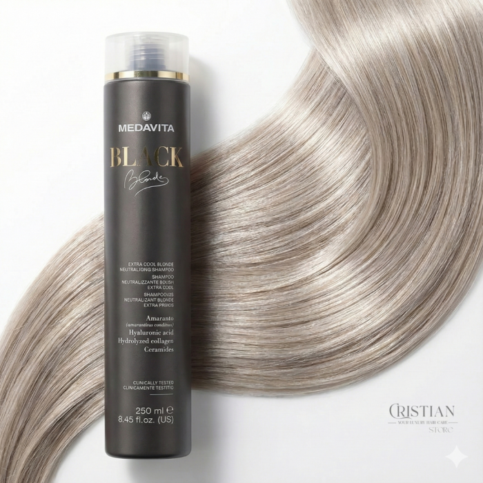Sampon Negru Medavita Black Blondie - Reflex Gri Intens si Cenusiu [5]