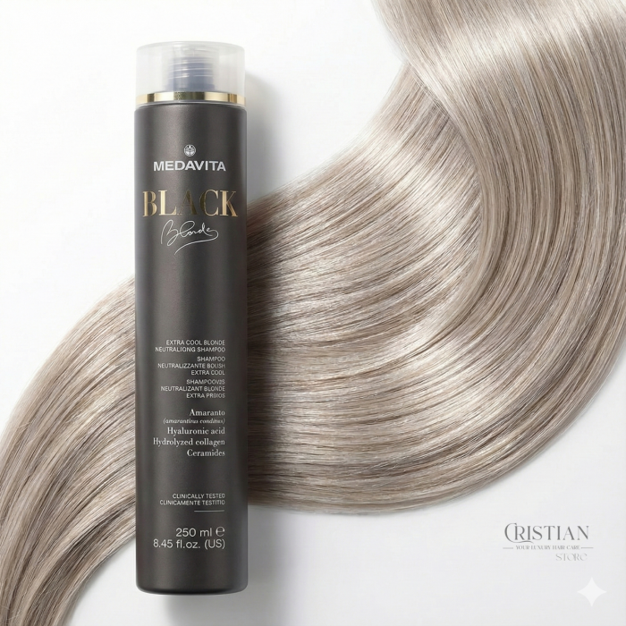 Sampon Negru Medavita Black Blondie - Reflex Gri Intens si Cenusiu [5]