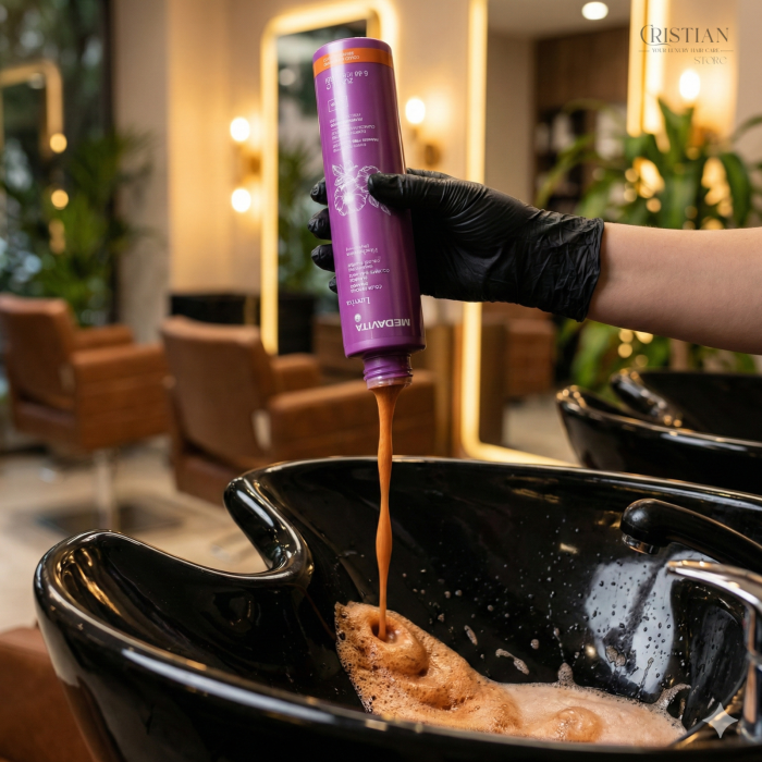 Sampon Nuantator Medavita Luxviva Copper pentru Par Aramiu [4]