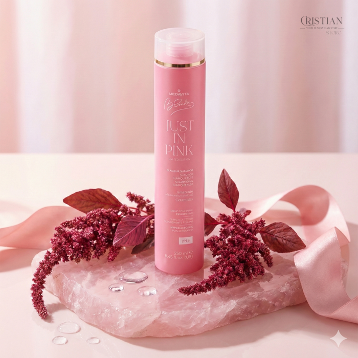 Sampon Nuantator Roz Medavita Just In Pink - Culoare Temporara Par Blond [3]