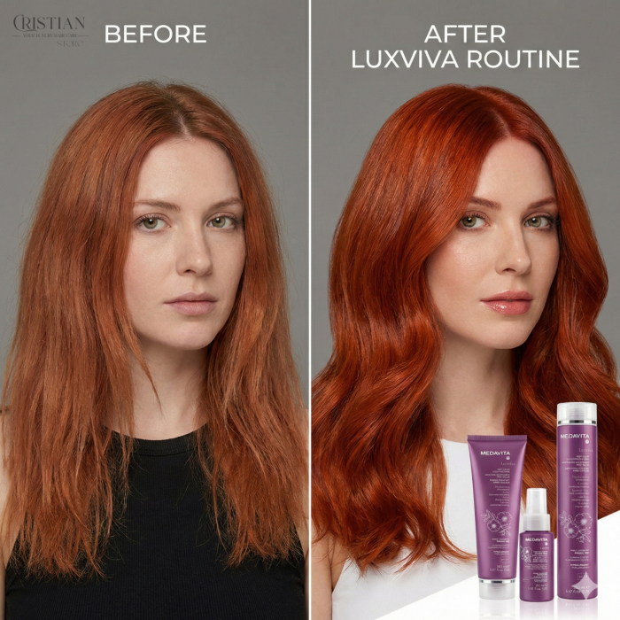 Set Medavita Luxviva Post Color - Sampon Masca si Spray pentru Par Vopsit [5]