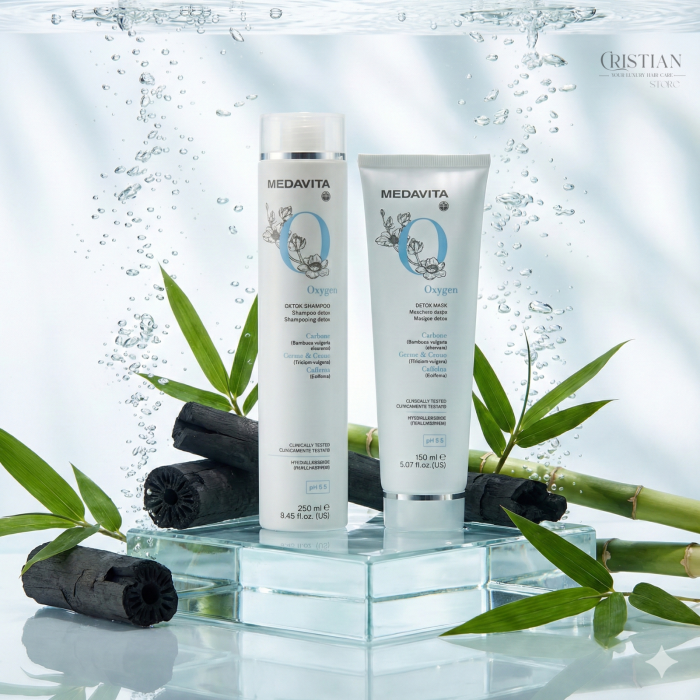 Set Detox Scalp Medavita Oxygen - Sampon si Masca Anti Poluare [3]