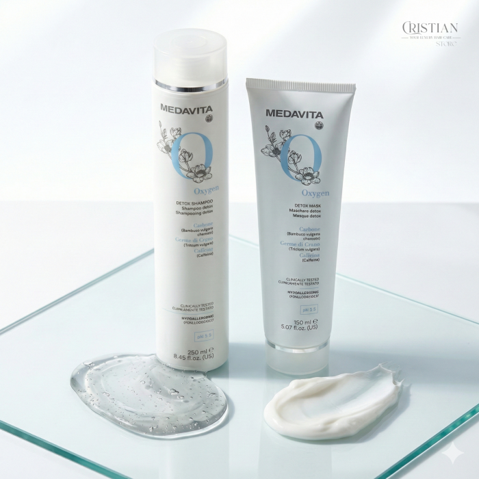 Set Detox Scalp Medavita Oxygen - Sampon si Masca Anti Poluare [2]