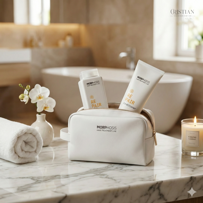 Set Cadou Framesi Morphosis Repair Sampon si Balsam cu Borseta Alba pentru Par Deteriorat [4]