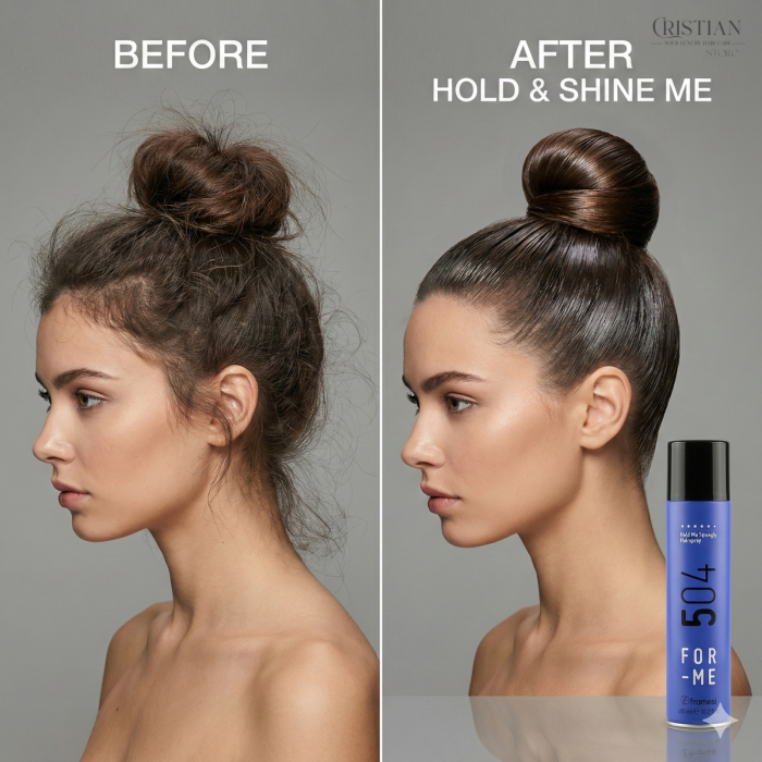 Spray Fixativ Fara Gaz Framesi For-Me 504 Hold & Shine Me - Fixare Puternica si Stralucire [5]
