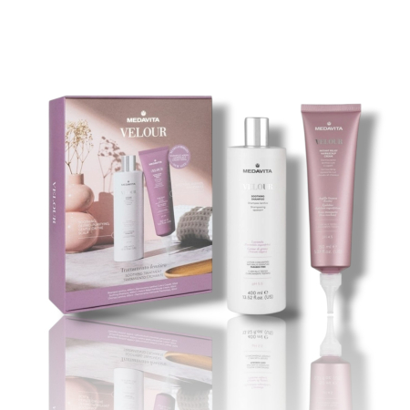 Toate Produsele - Medavita Velour – Duo Calmant pentru Scalp Sensibil și Iritat (Șampon 400ml + Cremă Calmantă 150ml)
