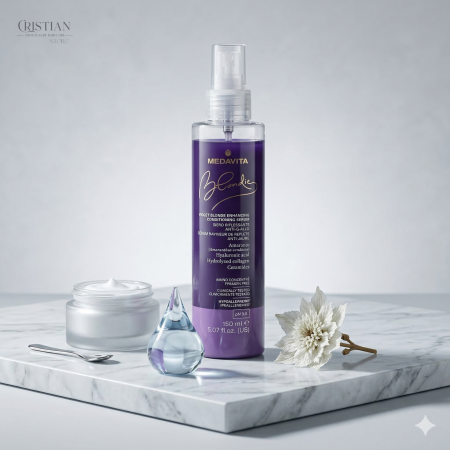 Balsam Spray Violet Medavita Blonde - Neutralizare Tonuri Galbene si Hidratare cu Colagen [2]