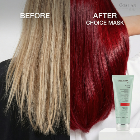 Masca Nuantatoare Medavita Choice Mask Rosso pentru Par Roscat [7]