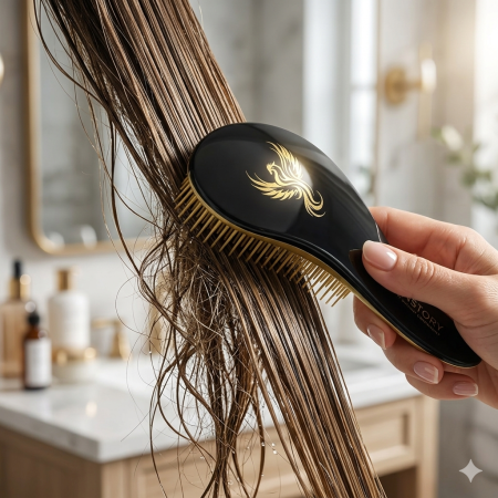 Perii - Perie Palm Detangling Winstory – Bye-Bye Păr Rupt! Peria de Palmă care Descurcă Părul Ud Instant (Fără Durere)