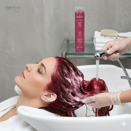 Sampon Acidifiant Medavita Luxviva Post Color - Protectia Culorii si pH 4.6 [4]