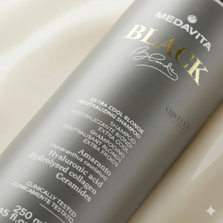 Sampon Negru Medavita Black Blondie - Reflex Gri Intens si Cenusiu [2]