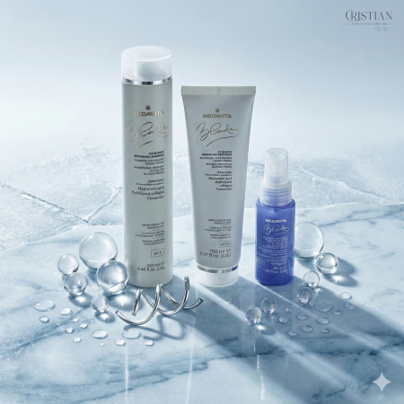 Kit Medavita Ice Blonde - Sampon Masca si Spray Bifazic pentru Blond Rece Platinat [2]