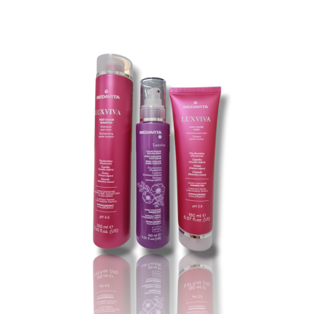 Toate Produsele - Set Medavita Luxviva Post Color - Sampon Masca si Spray pentru Par Vopsit