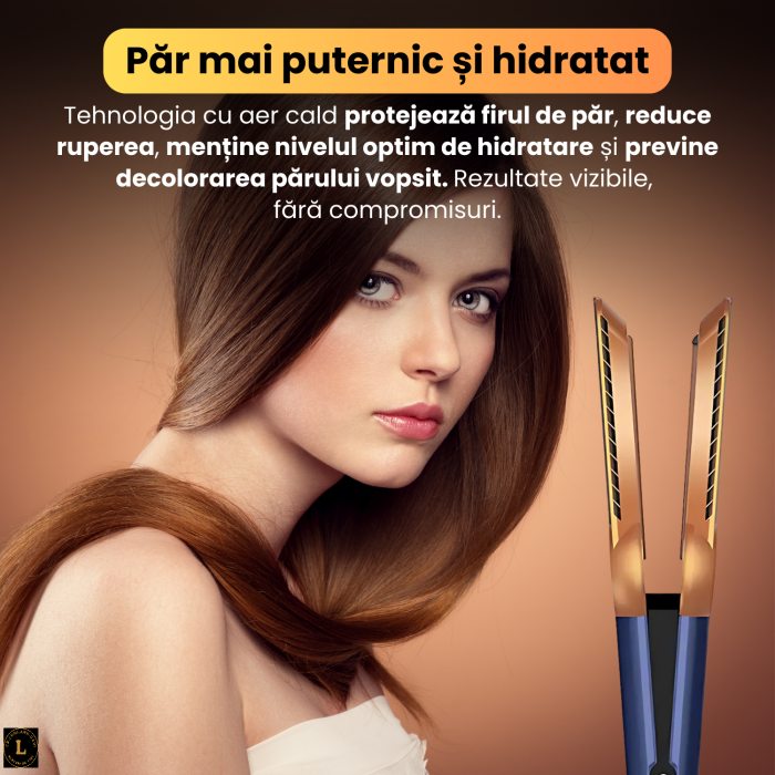 Aparat 2-in-1 pentru indreptat si uscat parul, utilizare pe par umed si uscat, temperatura reglabila 80°/110°/140°, difuzor aer integrat, flux de aer la 45°, negru [5]