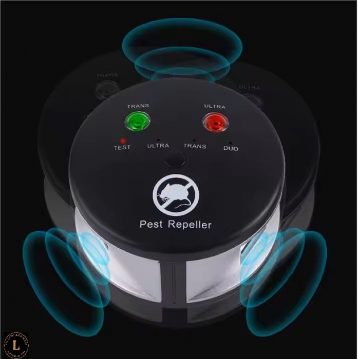 Aparat cu ultrasunete pentru respingerea daunatorilor, anti rozatoare, anti insecte, raza actiune 360°, 25-60 KH [6]