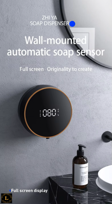 Dozator de sapun lichid suspendat pe perete de inalta calitate Senzor automat inteligent de lux Dozator de sapun spumant lichid de 300 ml montat pe perete. Ideal pentru cadou Unisex [5]