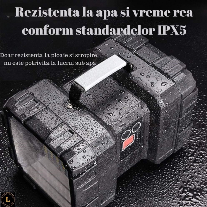 Lanterna multifunctionala reincarcabila, doua capete de iluminare, portabila, rezistenta la stropi [6]