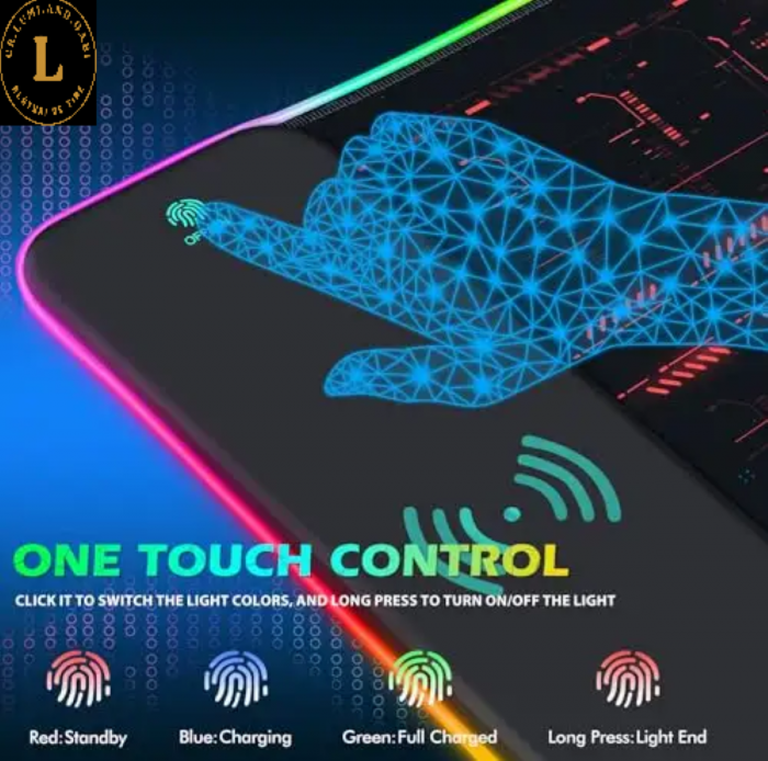 Mause pad de gaming 800x300x3MM cu incarcator wirless universal incorporat, ideal pentru pasionatii de jocuri [6]