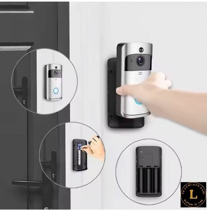 Sonerie inteligenta Wifi pentru casa de la distanta monitorizare interfon sonerie V5 cu senzor infrarosu de viziune pe timp de noapte producator de sonerie vizuala [7]