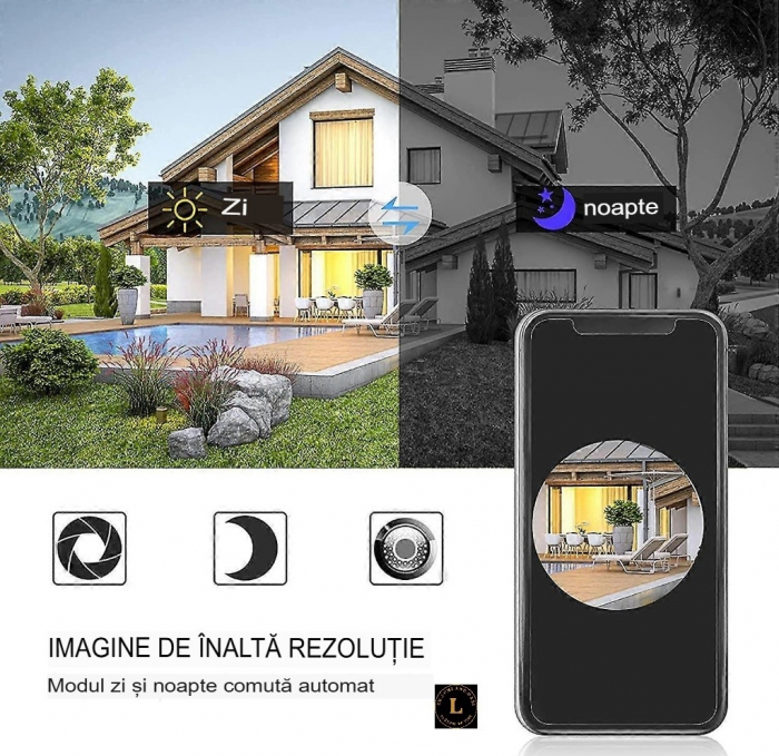 Sonerie inteligenta Wifi pentru casa de la distanta monitorizare interfon sonerie V5 cu senzor infrarosu de viziune pe timp de noapte producator de sonerie vizuala [5]