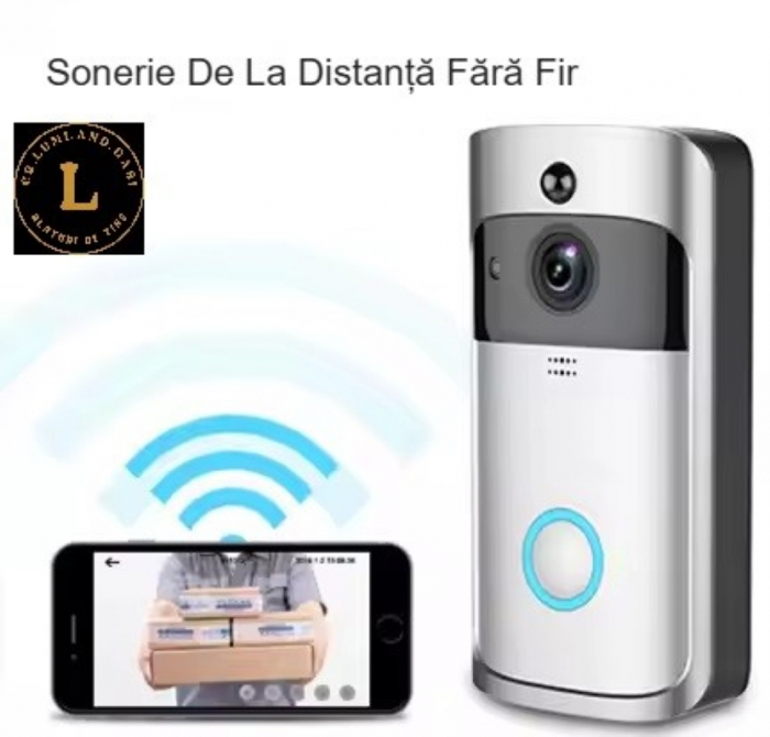 Sonerie inteligenta Wifi pentru casa de la distanta monitorizare interfon sonerie V5 cu senzor infrarosu de viziune pe timp de noapte producator de sonerie vizuala [6]