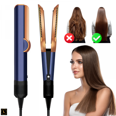 Produse - Aparat 2-in-1 pentru indreptat si uscat parul, utilizare pe par umed si uscat, temperatura reglabila 80°/110°/140°, difuzor aer integrat, flux de aer la 45°, negru