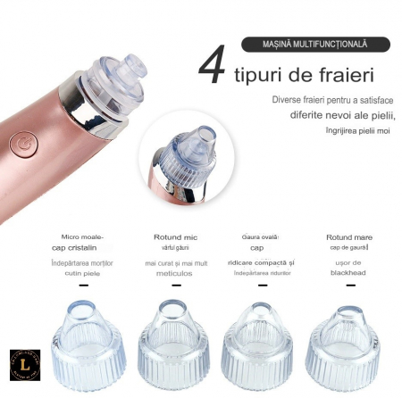 Aparat Electric pentru Indepartarea Punctelor Negre, Anti-Acnee, Curatator Reincarcabil pentru Ten, usor de utilizat [8]