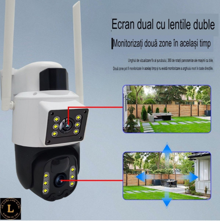 Camera solara alimentata cu CCTV IP 4G in aer liber Camera de securitate la domiciliu cu viziune nocturna fara fir si cu detectare a miscarii Ptz [7]