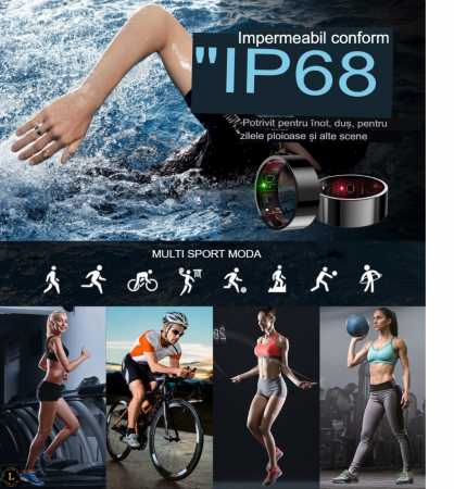 Descopera viitorul sanatatii cu inelul inteligent smart. Monitorizare Completa a Sanatatii 24/7. Monitorizare Completa a Sanatatii - Puls, Somn, Activitate - Rezistent la Apa - Design Elegant [11]