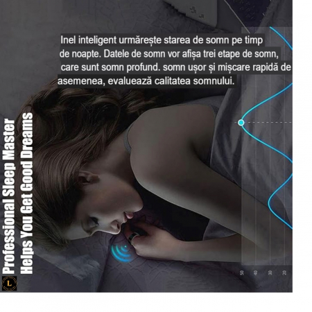 Descopera viitorul sanatatii cu inelul inteligent smart. Monitorizare Completa a Sanatatii 24/7. Monitorizare Completa a Sanatatii - Puls, Somn, Activitate - Rezistent la Apa - Design Elegant si Perfo [3]