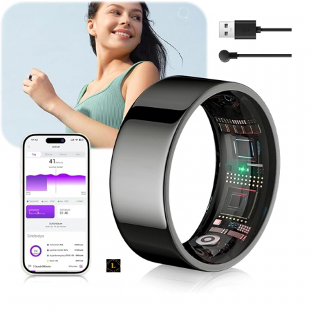 Descopera viitorul sanatatii cu inelul inteligent smart. Monitorizare Completa a Sanatatii 24/7. Monitorizare Completa a Sanatatii - Puls, Somn, Activitate - Rezistent la Apa - Design Elegant [8]