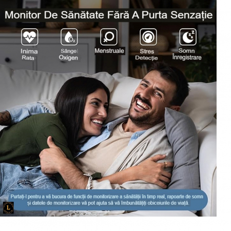 Descopera viitorul sanatatii cu inelul inteligent smart. Monitorizare Completa a Sanatatii 24/7. Monitorizare Completa a Sanatatii - Puls, Somn, Activitate - Rezistent la Apa - Design Elegant si Perfo [9]
