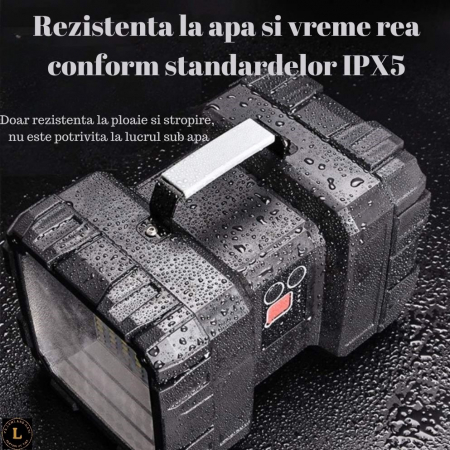 Lanterna multifunctionala reincarcabila, doua capete de iluminare, portabila, rezistenta la stropi [5]
