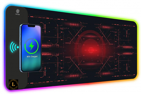 Mause pad de gaming 800x300x3MM cu incarcator wirless universal incorporat, ideal pentru pasionatii de jocuri [3]