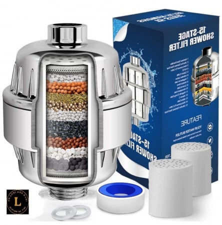 Produse - Purificator de apa de uz casnic transfrontalier filtru multistrat pentru dus tip filtru turbina mica purificare a apei apa de la robinet de dus;, pentru o apa curata fara impuritati