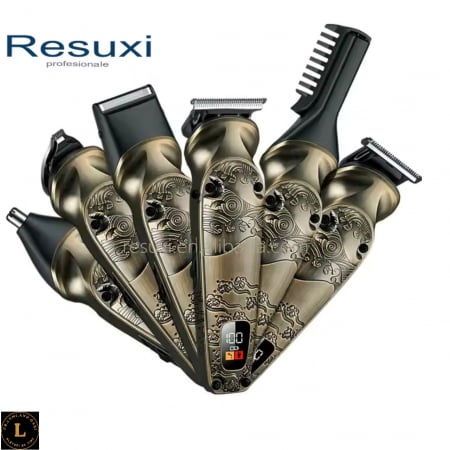 Produse - Set profesional masina de tuns, conturat, ras, filat, 8 in 1, rezistent la apa, ideal pentru tuns, filat, ras si conturat