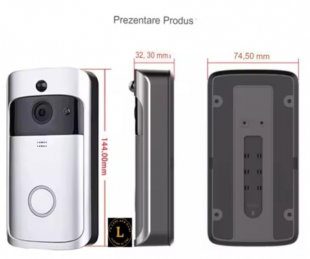 Sonerie inteligenta Wifi pentru casa de la distanta monitorizare interfon sonerie V5 cu senzor infrarosu de viziune pe timp de noapte producator de sonerie vizuala [3]