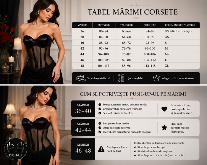 Corset Elegant Structurat cu Cupe [3]