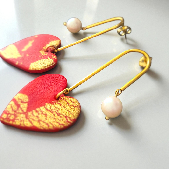 Cercei Inimi cu perle [2]