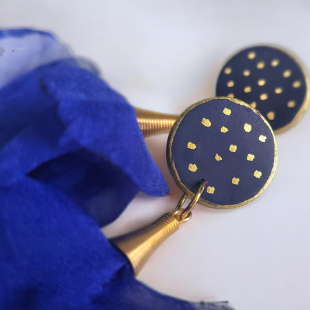 Cercei cu flori textile-culori diverse [1]