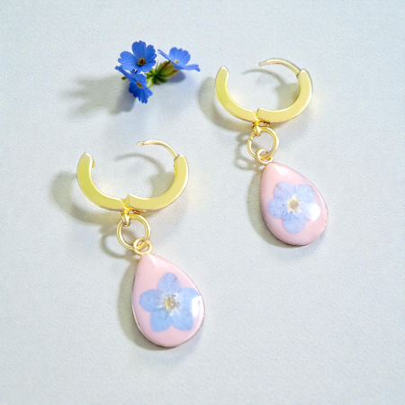 Cercei Flori - Cercei cu flori de Nu-Ma-Uita