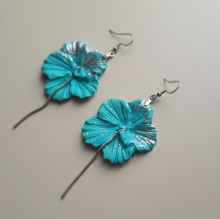 Cercei Eleganță Tropicală Turcoaz [1]